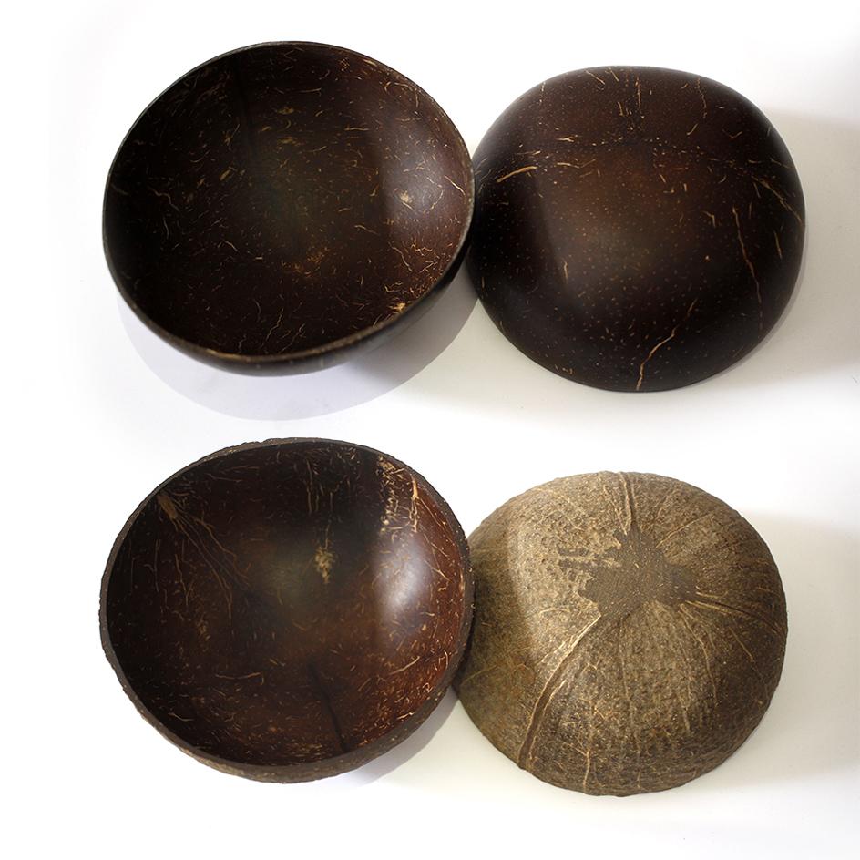 Chén (Bát) Gáo Dừa Tự Nhiên One4One (mài bóng - không ngâm/sơn hóa chất) / Coconut Bowl