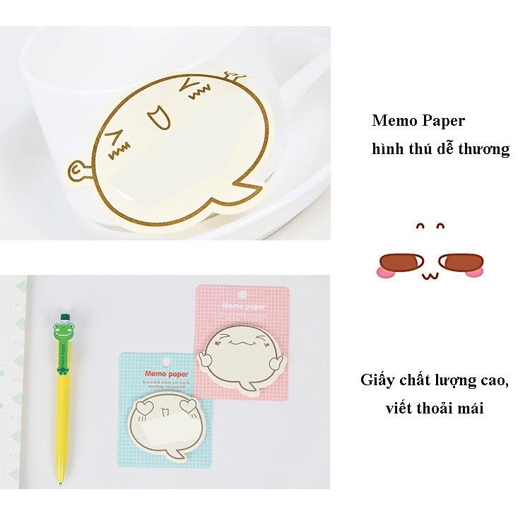 Giấy note Memo Paper Hình Thú Dễ Thương