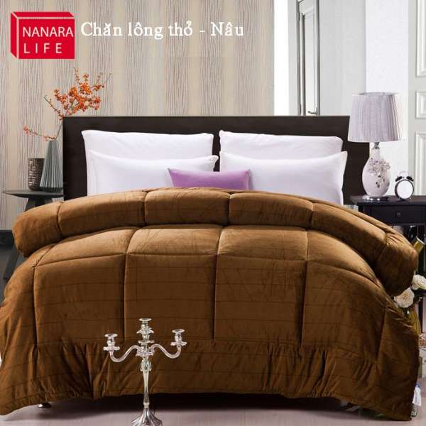 Chăn lông thỏ Nanara Life 200x230cm - Nhật Bản (Nâu)