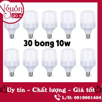 Bộ 30 bóng 10W hình tròn siêu sáng siêu bền