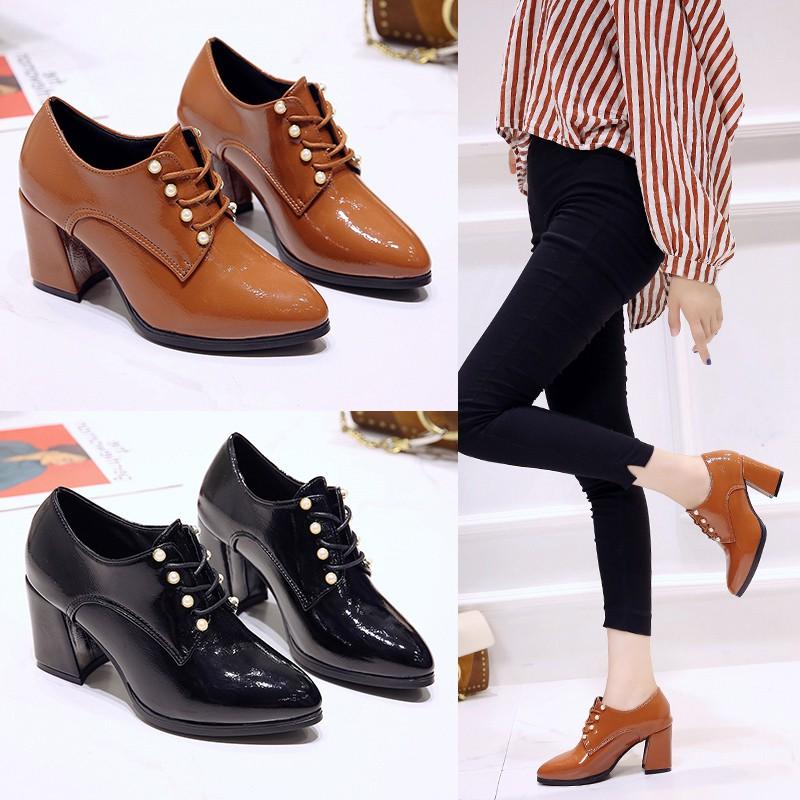 GIÀY CAO GÓT 7P ĐẾ VUÔNG/BOOT CỔ NGẮN