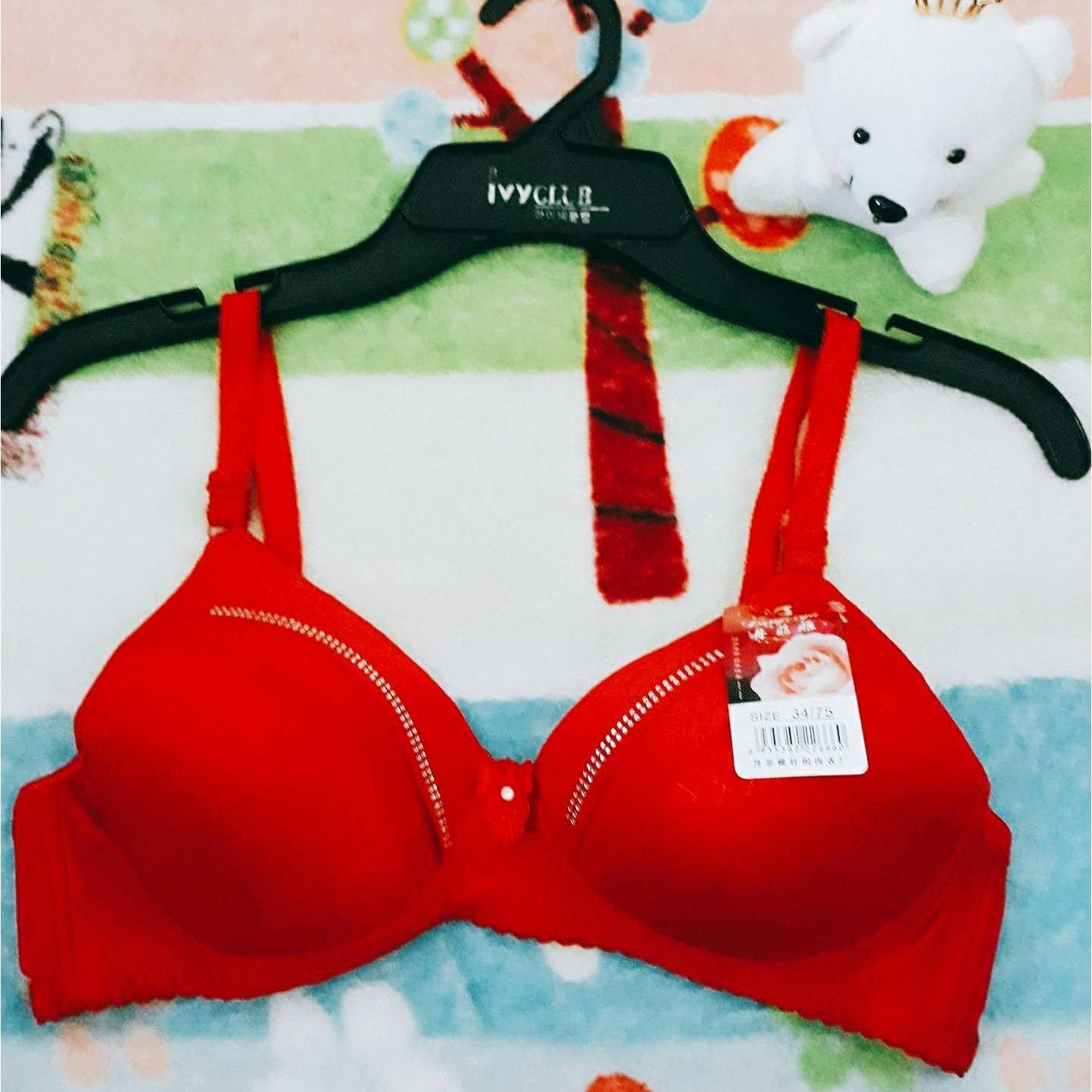 Áo ngực mút mỏng màu đỏ size 34