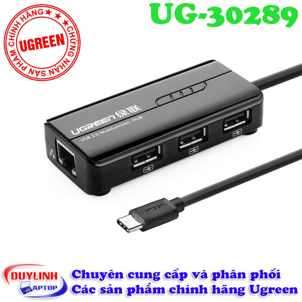 Cáp USB 3.1 Type C to Lan và 3 cổng USB 2.0 Ugreen UG-30289