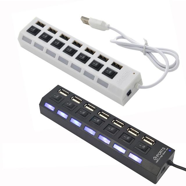 HUB USB 7 CỔNG CÓ CÔNG TẮC (TRẮNG/ĐEN)
