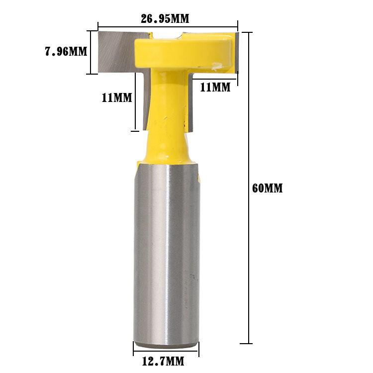 Mũi phay gỗ rãnh T, cốt 12.7mm