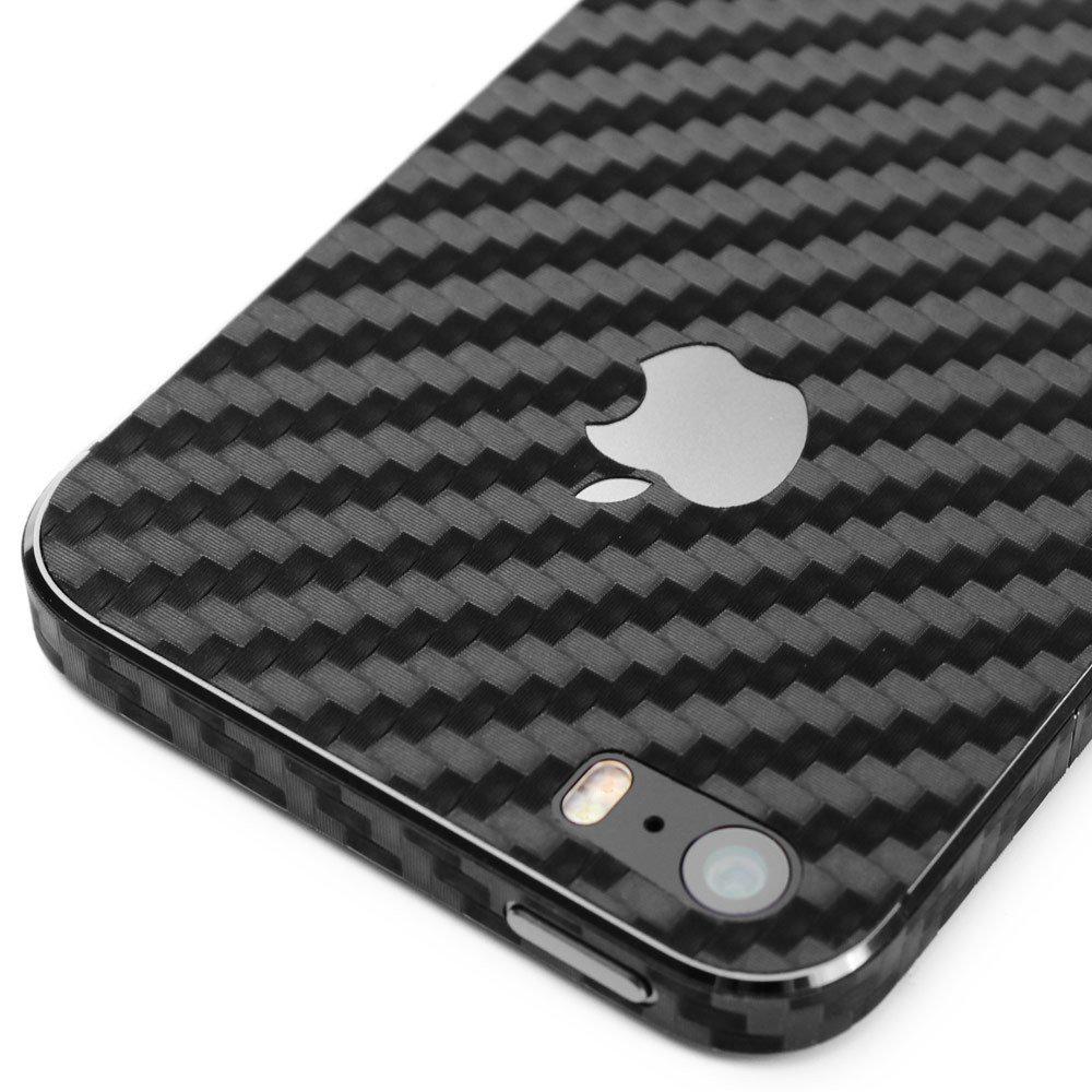Miếng dán mặt sau vân carbon cho iPhone 5 5S 5SE (Đen)