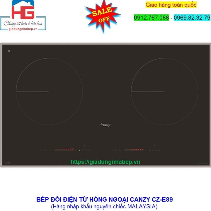 BẾP ĐIỆN TỪ ĐÔI HỒNG NGOẠI CANZY CZ-E89 (NK Malaysia)
