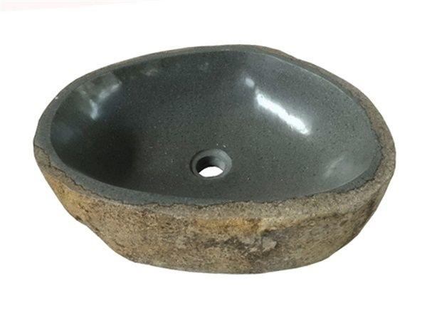 Lavabo sink đá bazan basalt đen nguyên khối