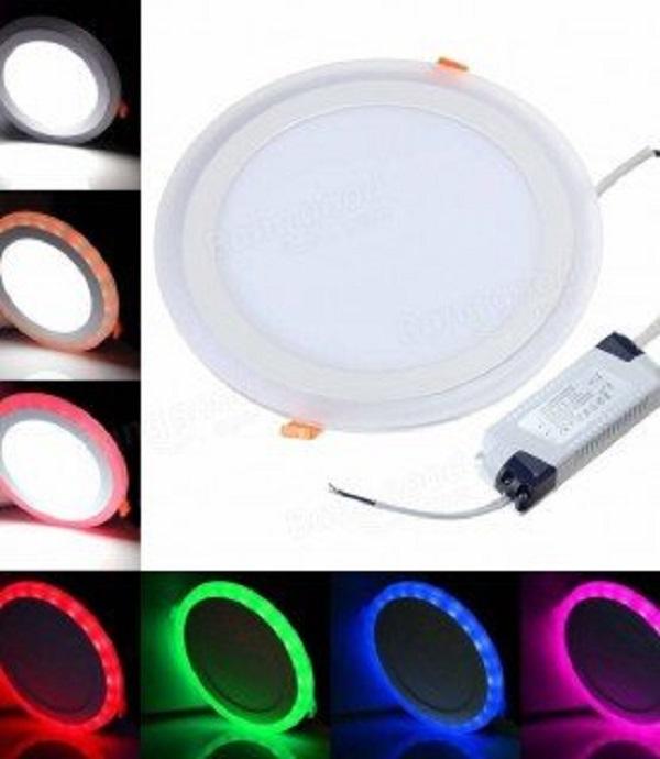 Combo 6 đèn led âm trần 3+3W 3 chế độ màu viền (xanh dương, xanh lá, hồng)