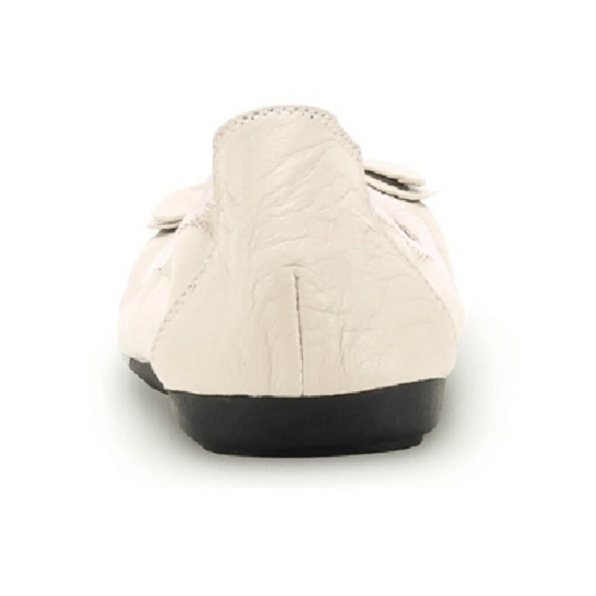 Giày nữ búp bê Huy Hoàng da bò (Kem) HL7914