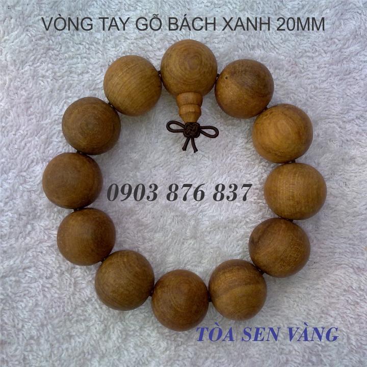 [HCM]Vòng tay gỗ bách xanh 20mm