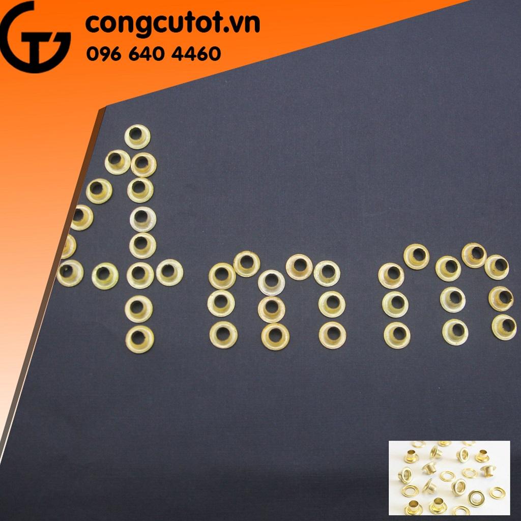 Khoen ô rê 4mm màu vàng túi 100 cặp (mắt cáo)