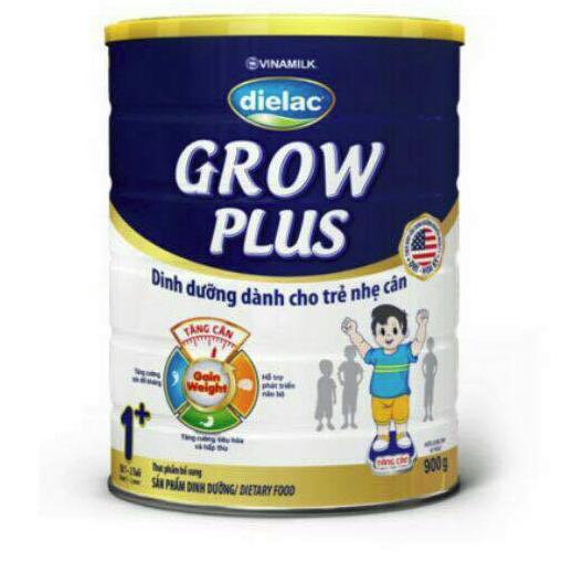 Sữa bột Vinamilk Dielac Grow Plus màu xanh 1+ 900g (hộp thiếc)