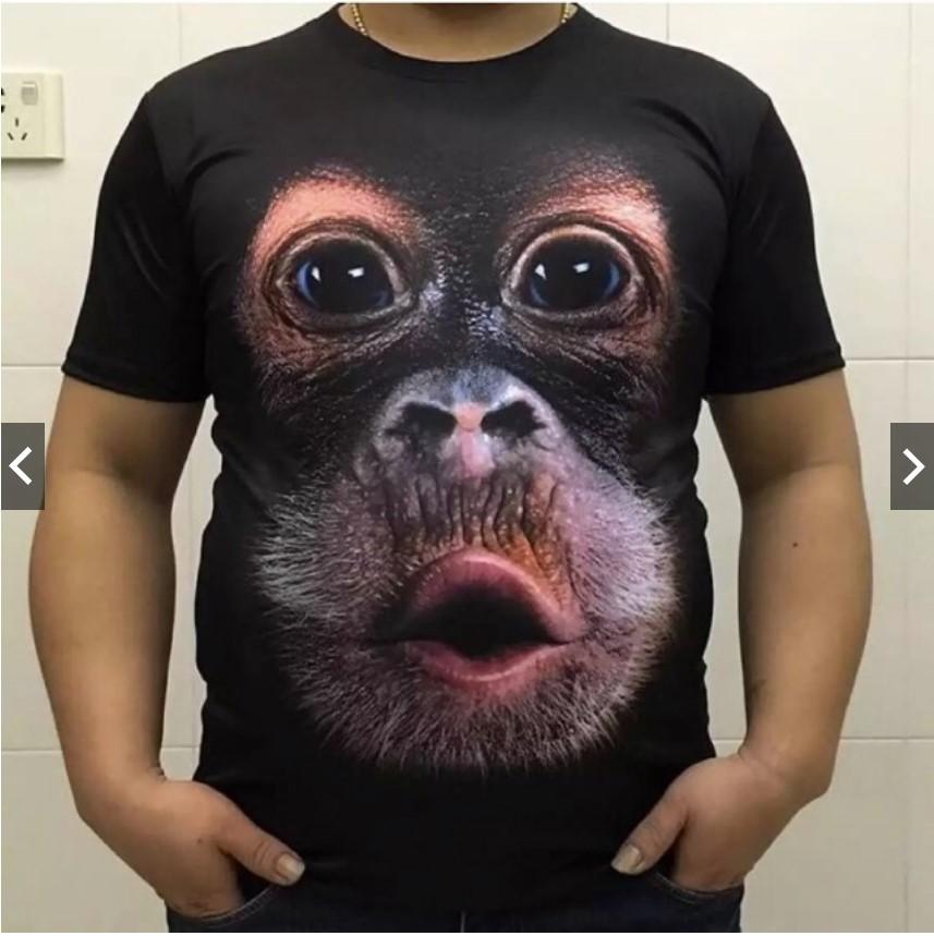 Áo mặt khỉ 3D thun lạnh co dãn đa chiều Quảng châu chuẩn áo Mẫu mặc