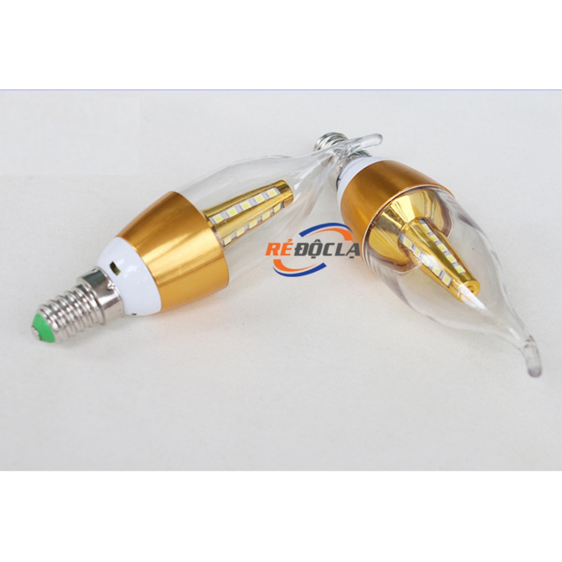 Bộ 2 bóng đèn LED nến 5W E14 - Ánh sáng vàng