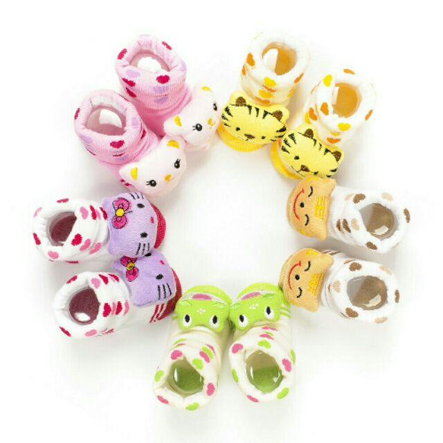 Combo 5 vớ / tất hộp sơ sinh hình 3D cho bé (0-3m)