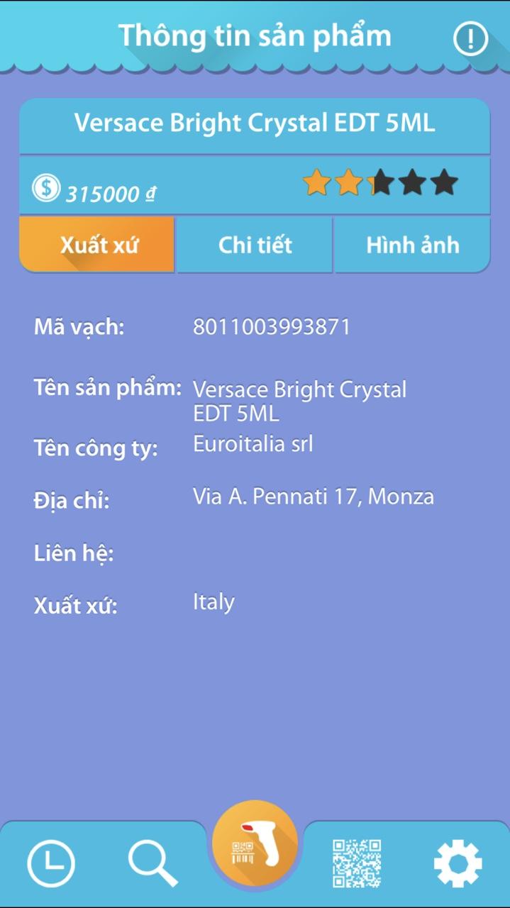NƯỚC HOA MINI VERSACE NỮ 5ML USA MỸ