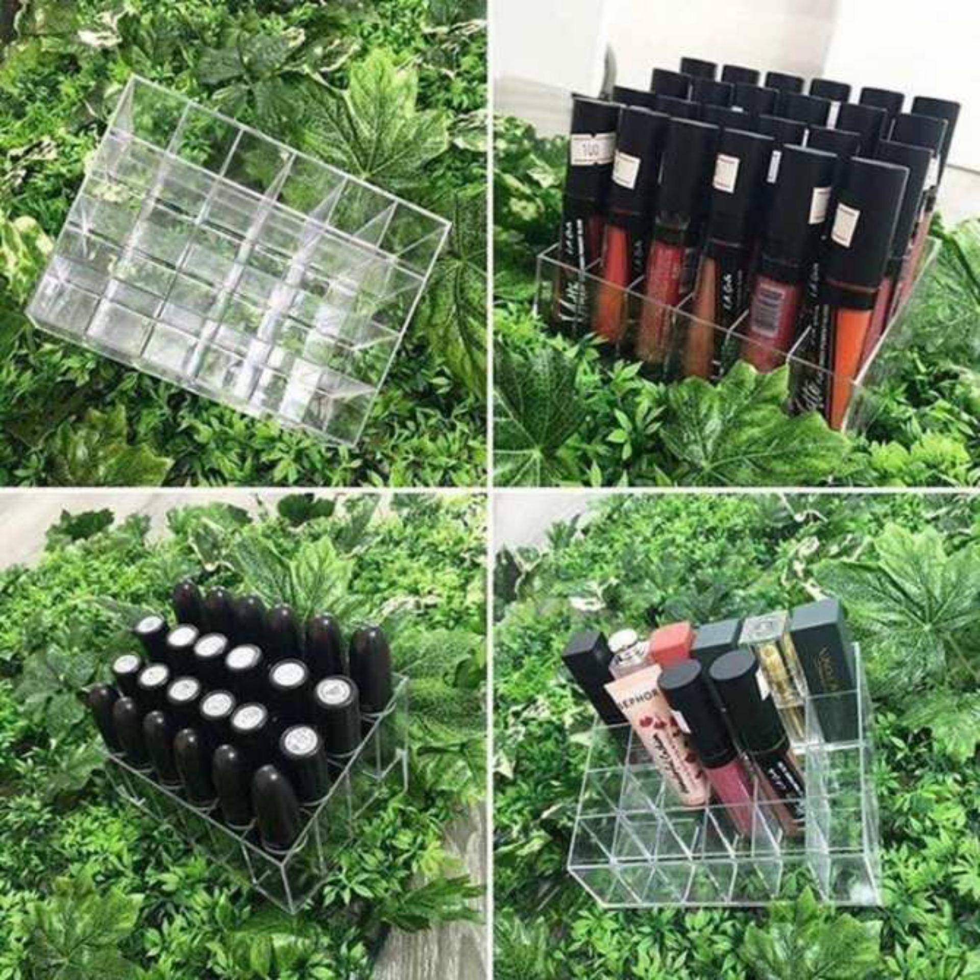 Khay đựng son mica 24 ô 01