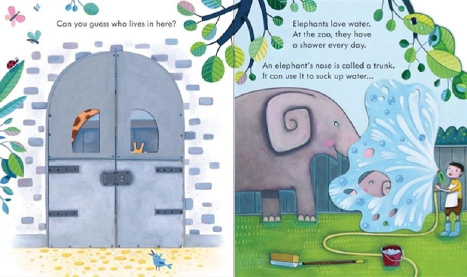 Sách tiếng Anh Usborne peep inside the Zoo