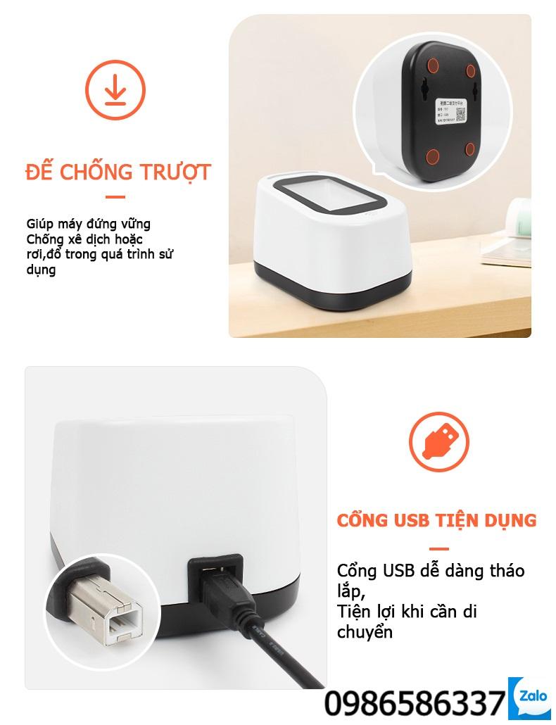 Máy quét mã vạch QR code ChiTeng T97  hỗ trợ thanh toán qua màn hình mobile