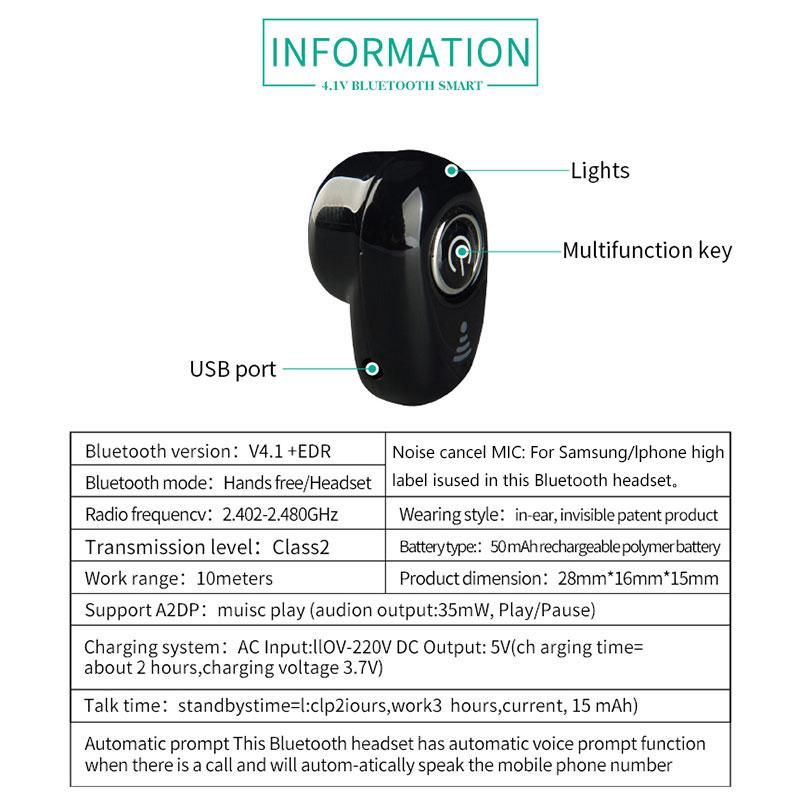 Tai nghe bluetooth S650 mini hàng đẹp âm thanh chuẩn