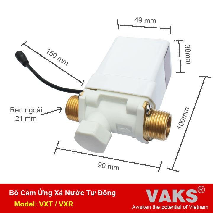 Combo 04 bộ xả nước cảm ứng tự động cho bồn tiểu nam VAKS - VXT + 01 nguồn điện 12V,5A