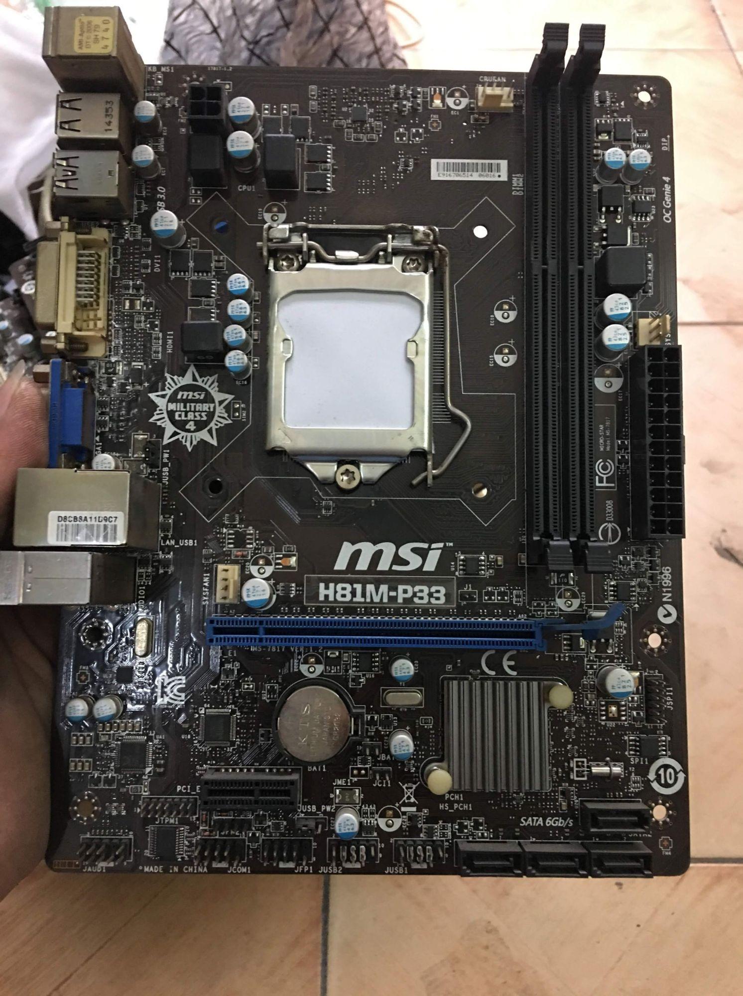 Main MSI H81 Dòng socket 1150 Bảo hành 3 tháng