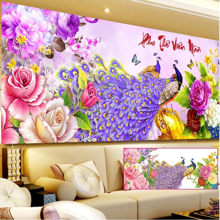 TRANH ĐÍNH ĐÁ ĐÔI CÔNG TÍM CHỮ VIỆT TRANG TRÍ TƯỜNG -Y8088-120X60Cm. Shop cam kết bán hàng đúng mẫu mã sản phẩm, đảm bảo chất lượng-uy tín lên hàng đầu