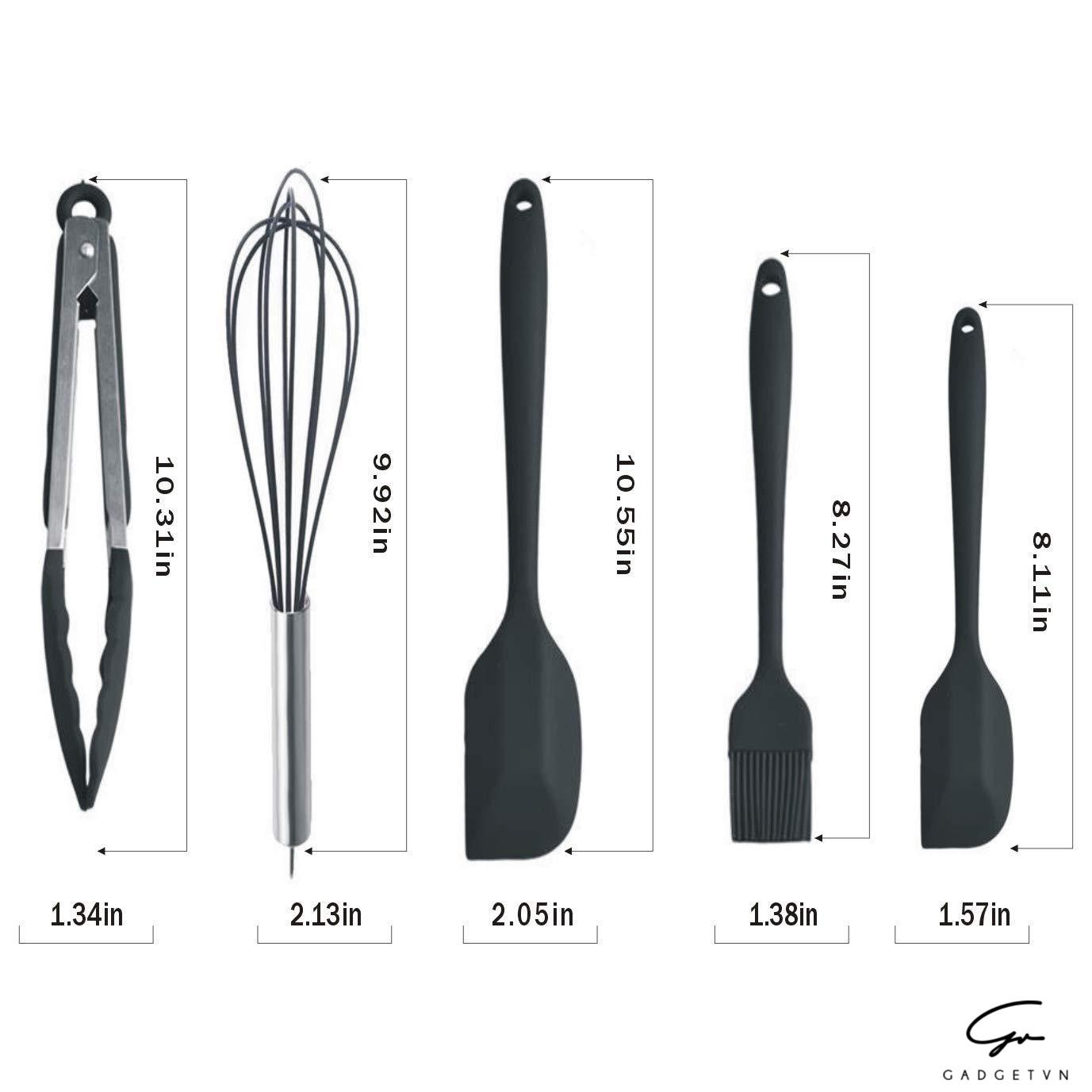 Set dụng cụ nấu ăn Silicone Đen