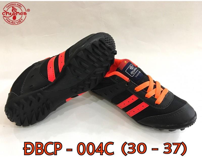 GIÀY ĐÁ BANH VẢI CP004C Đen Cam