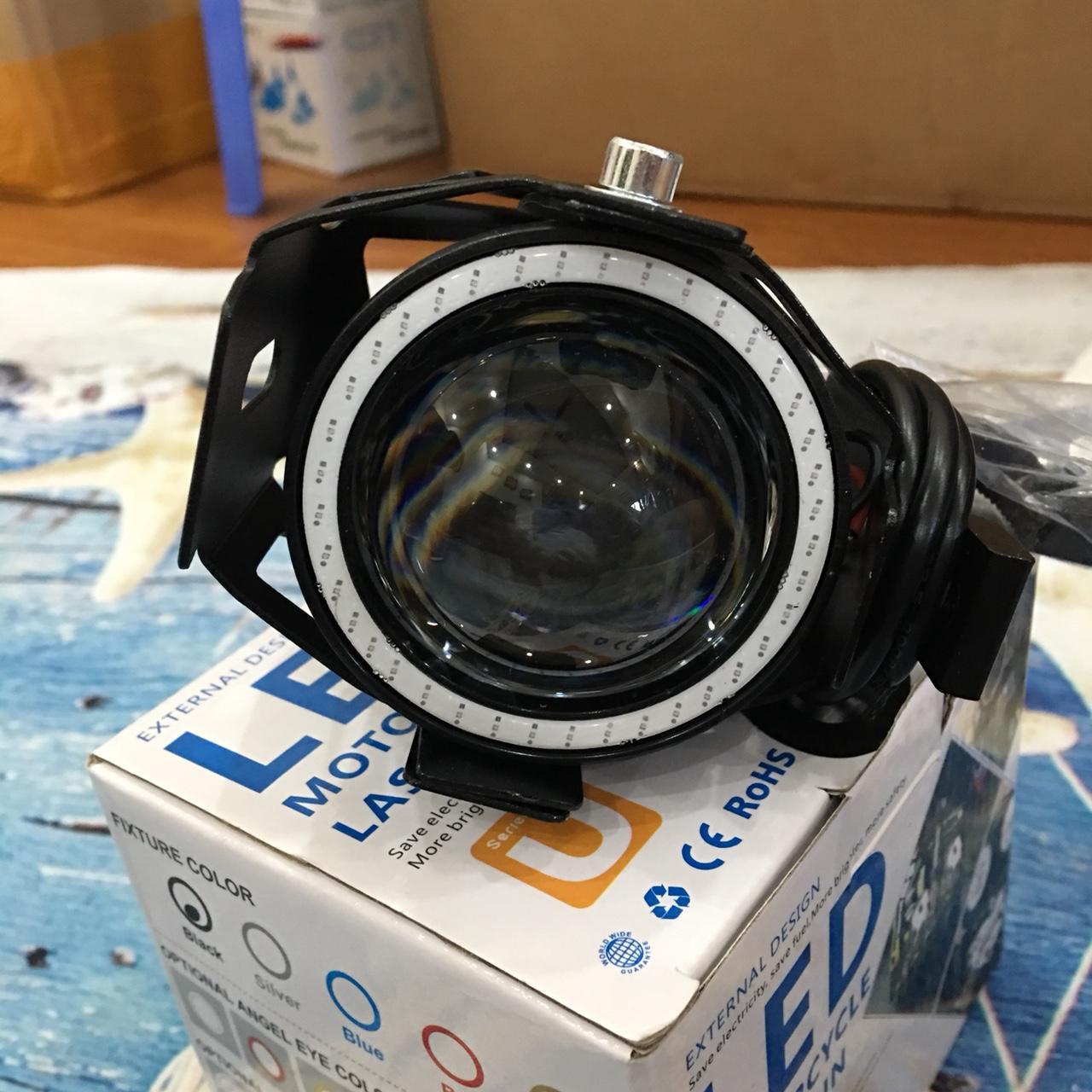 [TẶNG KÈM ỐC CHÂN GƯƠNG] Độ đèn bi cầu LED U7 ( có viền led) cực chất cho xe máy, ô tô   A88-U7-34