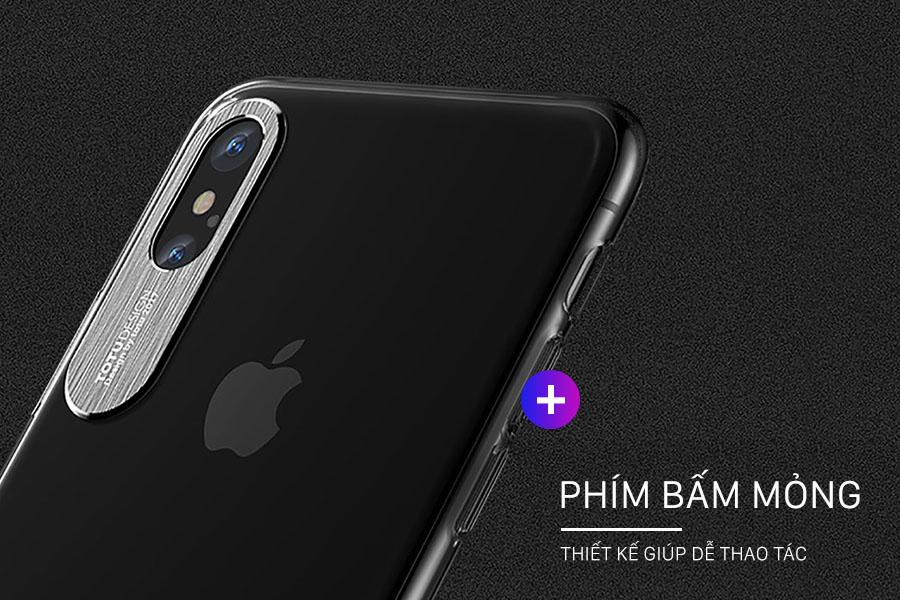 Ốp Lưng Silicon ToTu Có Viền Bảo Vệ Camera Cho iPhone Xs Max