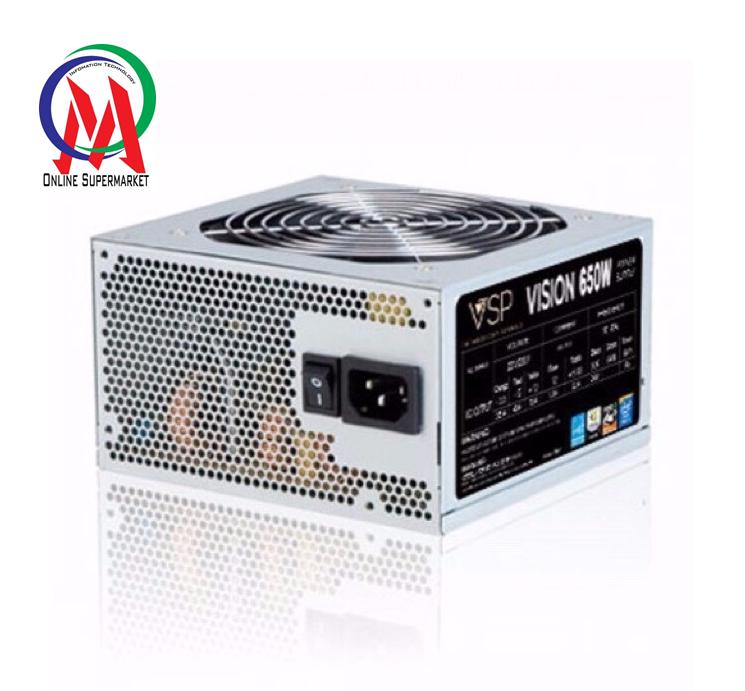 [BẢO HẢNH 36 THÁNG TẶNG KÈM DÂY NGUỒN] Nguồn VISION 650W fan 12cm sata  FULL BOX