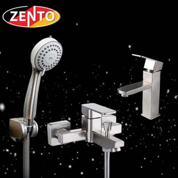 Bộ sen tắm và vòi lavabo inox 304 Zento CB006