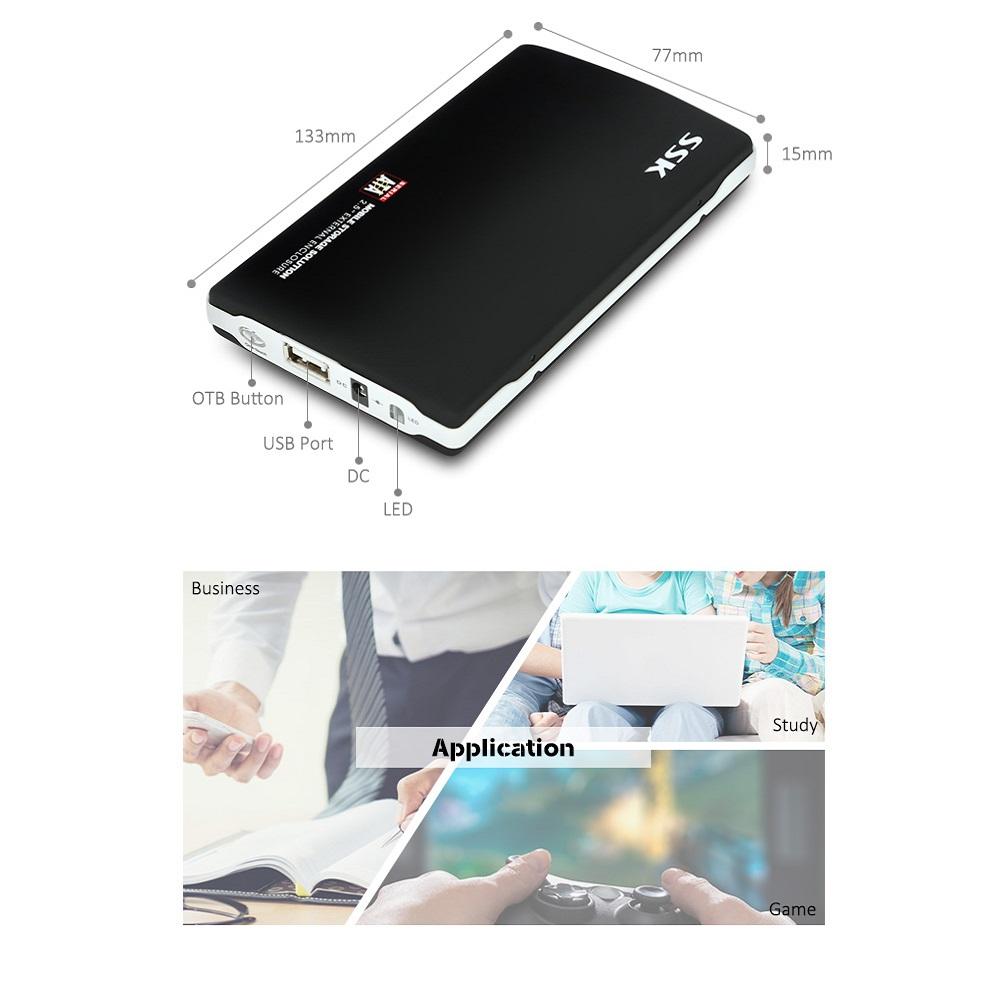 HDD Box Sata 2.5 SSK SHE037 (Đen)