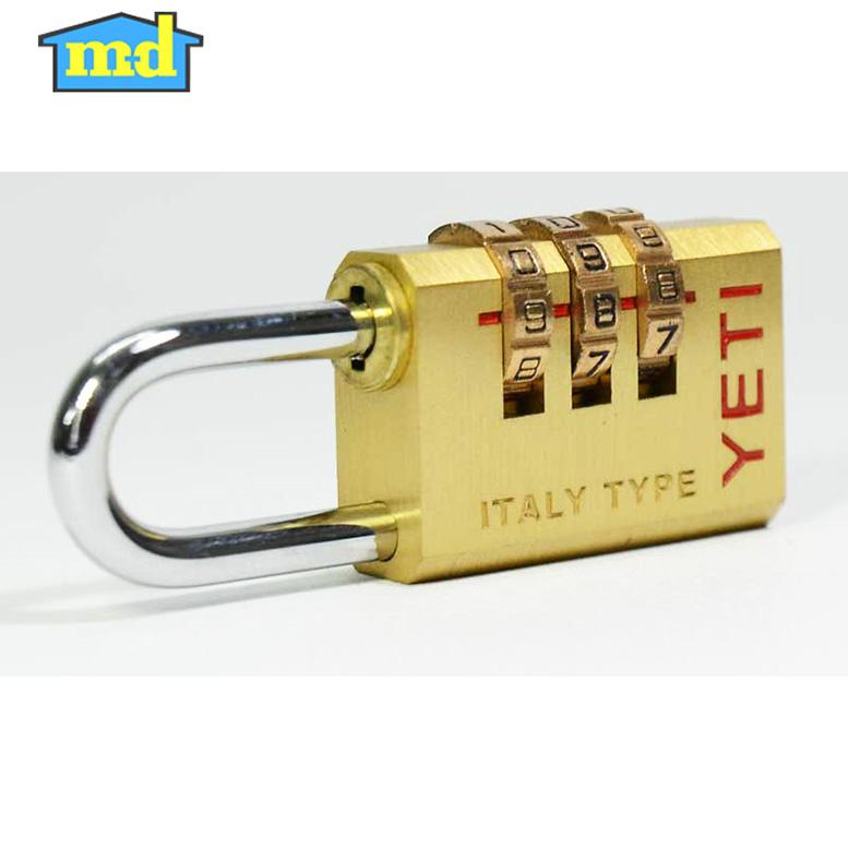 Khóa bấm mật khẩu 3 số YETI Model 330 (Đồng thau)