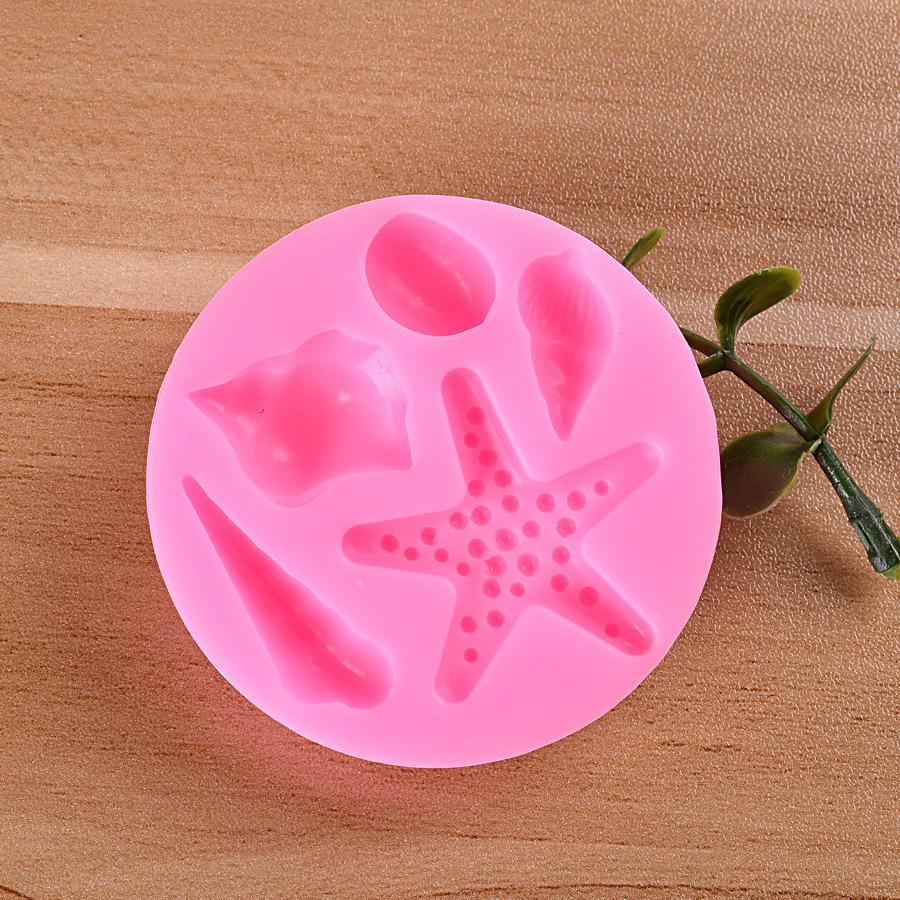 Khuôn silicon  3D 5 Sao và Ốc biển