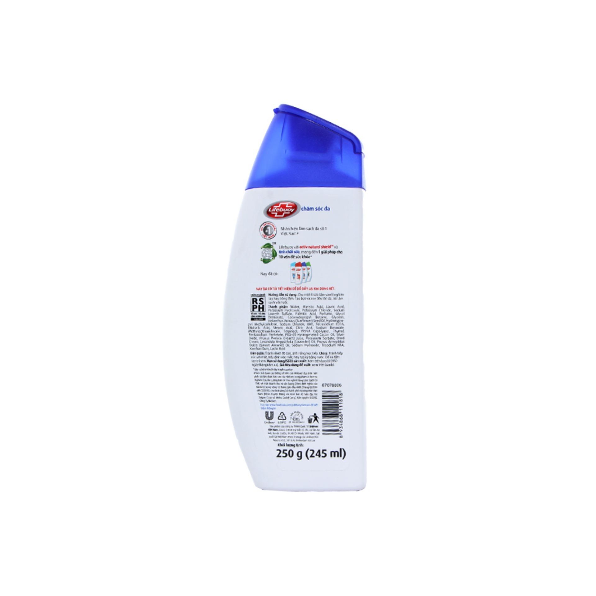 Sữa tắm Lifebuoy Chăm Sóc Da 250g (Xanh)