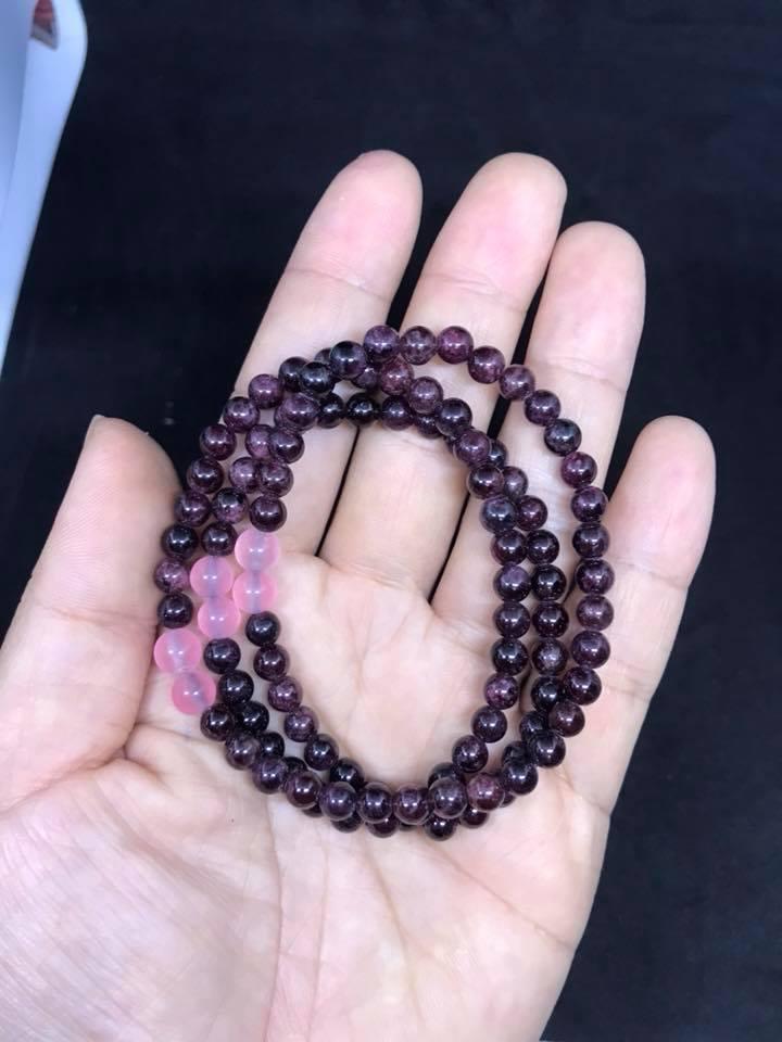 [HCM]VÒNG TAY NGỌC HỒNG LỰU DẠNG QUẤN ( 6ly)