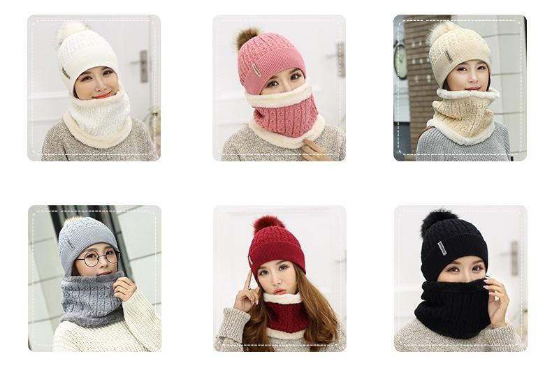 Set bộ khăn mũ len cho nữ phong cách Hàn Quốc