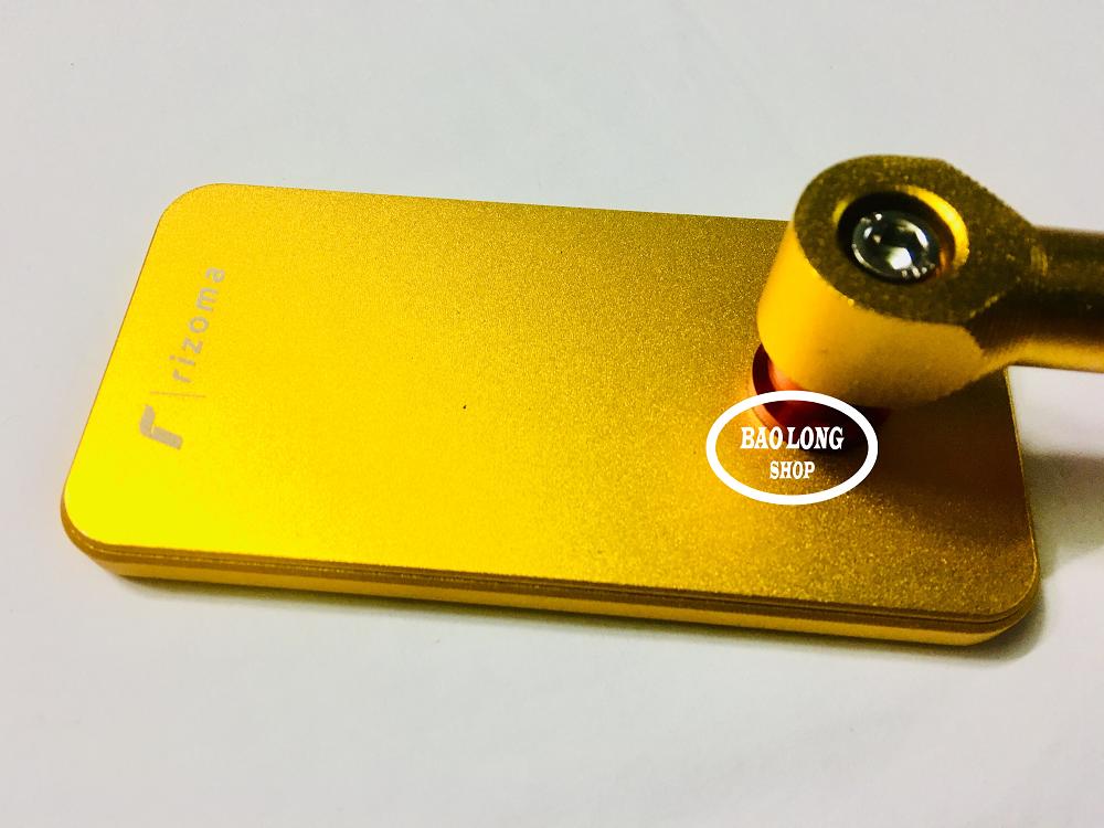 Kính chiếu hậu xe máy kiểu Iphone (màu Vàng) 1 cái bên trái