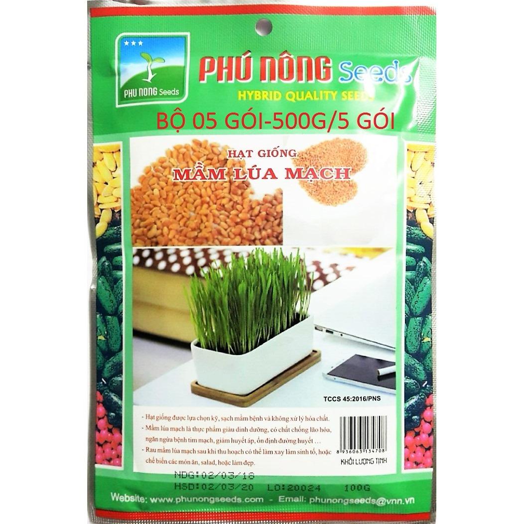 [HCM]BỘ  05 gói hạt giống Mầm Lúa Mạch  PN -100gram