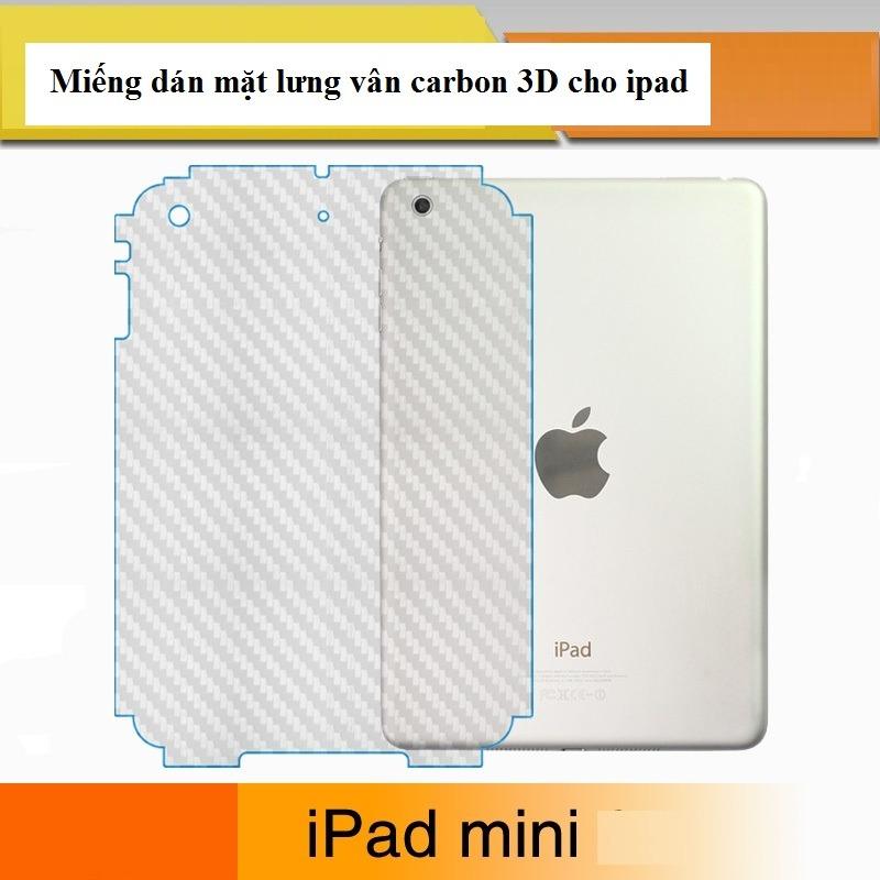 Miếng dán mặt lưng vân Carbon 3D iPad Hàng nhập khẩu