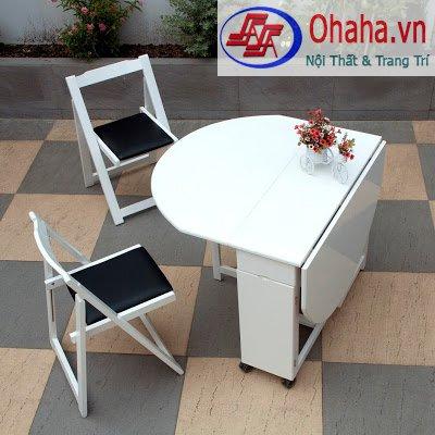 BÀN GHẾ XẾP GỌN NÂU OVAL BBA39-OH OHAHA