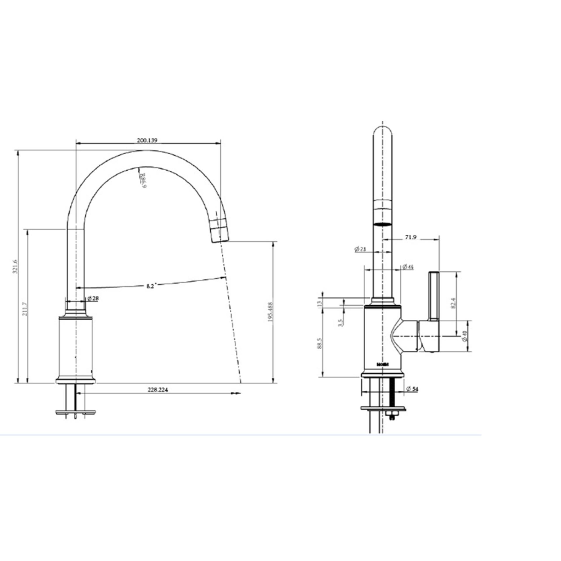 Vòi rửa chén nóng lạnh moen model: 70211