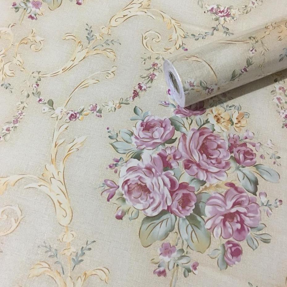 10M GIẤY DÁN TƯỜNG SẴN kEO HOA TRÀ VÀNG (45cm x 10m)
