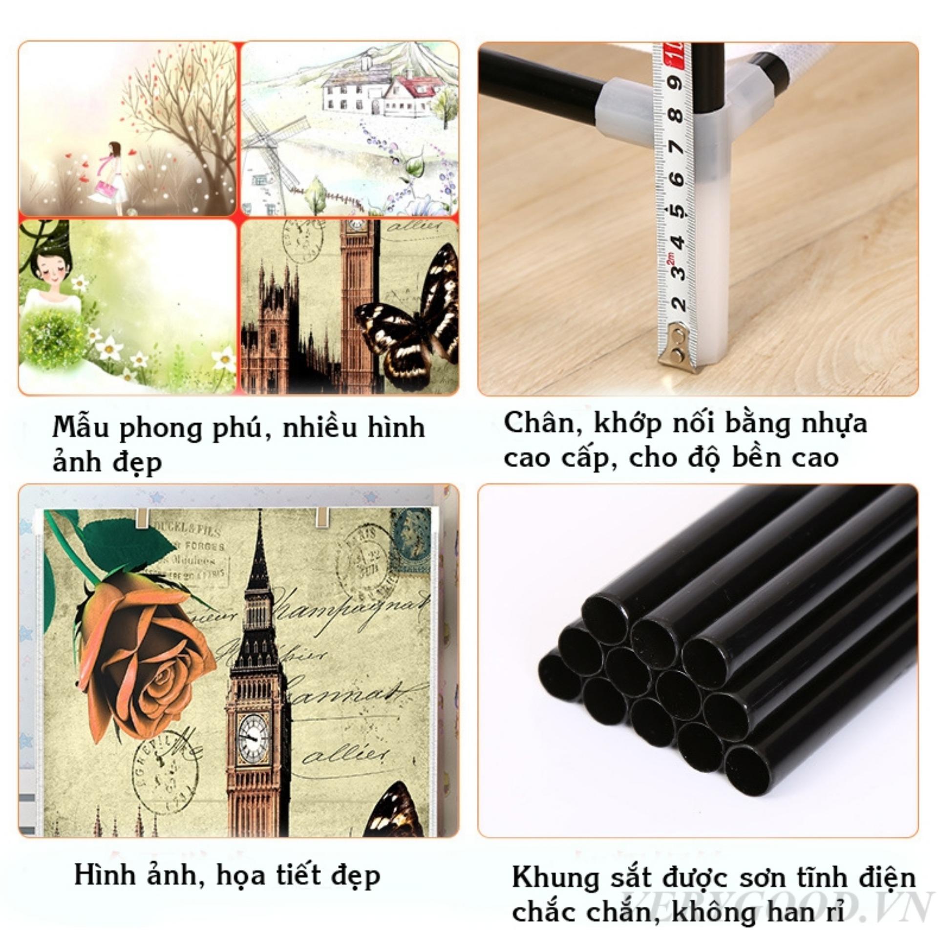 Tủ vải 3D 2 buồng 6 ngăn cao cấp (họa tiết giao ngẫu nhiên)
