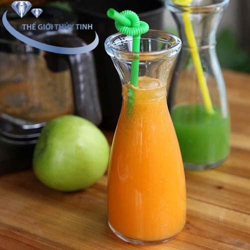 [HCM]LY THỦY TINH EO UỐNG SINH TỐ 500ML