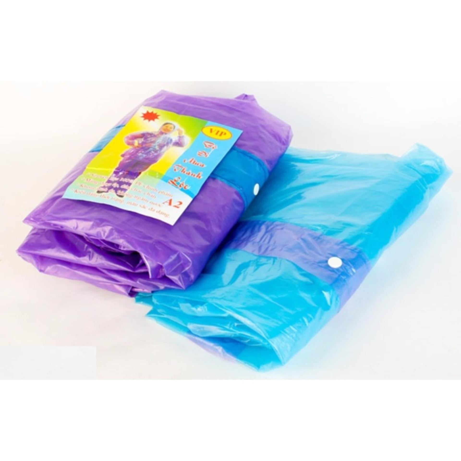 Bộ quần và áo mưa nilon đi phượt