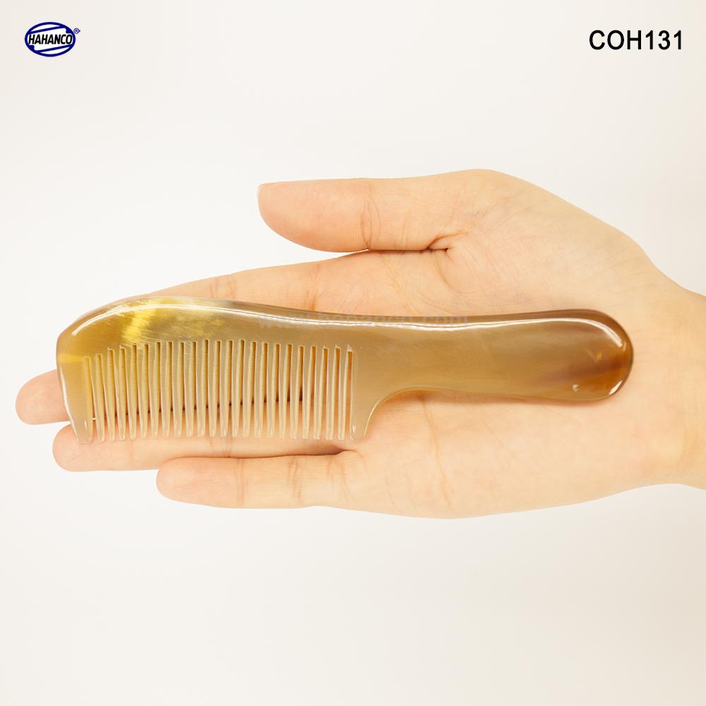 Lược Sừng Xuất Nhật - COH131 (Size: S - 14cm) Mẫu Tiêu Chuẩn - Horn Comb Of HAHANCO - Lược Sừng Trâu - Có Lợi Cho Sức Khỏe